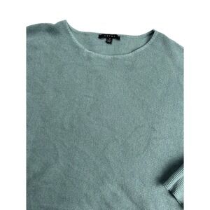 CYRUS‎ Teal Waffle Knit Oversized Dolman Sleeve Sweater Top XL